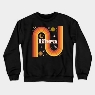 Libra Warm Rainbow - 70s Libra Zodiac Crewneck Sweatshirt